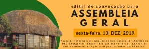 EDITAL DE CONVOCAÇÃO PARA ASSEMBLEIA GERAL ORDINÁRIA DA ADUFMAT- Ssind - sexta-feira, 13/12/19