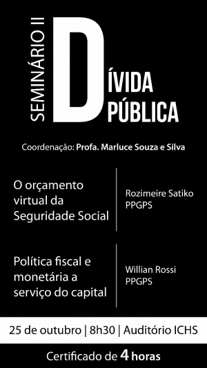 CONVITE: Seminário Dívida Pública II - 25/10/18