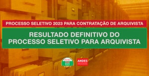 RESULTADO DEFINITIVO DO PROCESSO SELETIVO PARA ARQUIVISTA