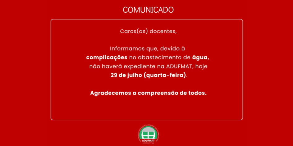 N&atilde;o haver&aacute; expediente na tarde desta quarta-feira, 29/07