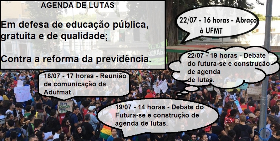 AGENDA DE LUTAS EM DEFESA DA UNIVERSIDADE PÚBLICA E GRATUITA