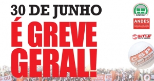 Programação na UFMT para a Greve Geral do dia 30 de Junho