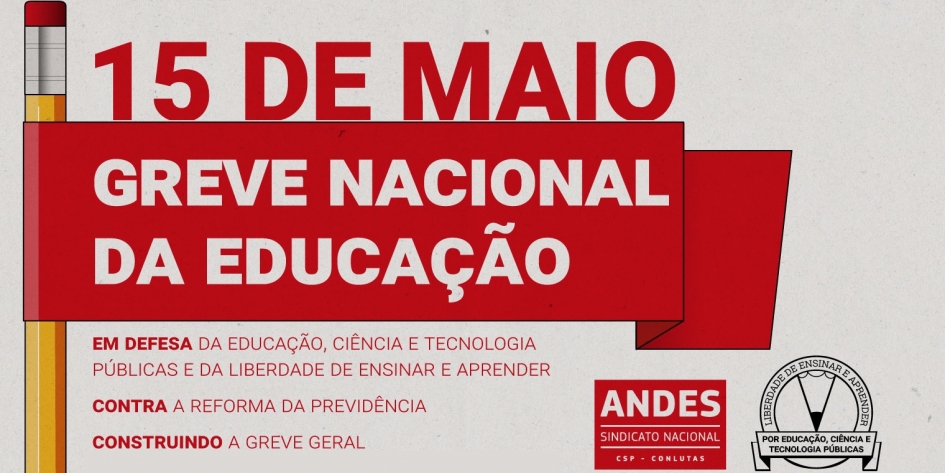 15 de maio: Greve Nacional da Educação