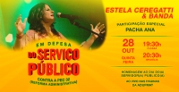 Estela Ceregatti & Banda fazem show em homenagem aos servidores públicos na próxima quinta-feira, 28/10, às 19h30