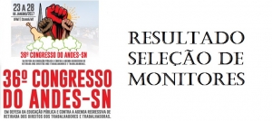 Resultado da Seleção para Monitoria do 36° Congresso do ANDES