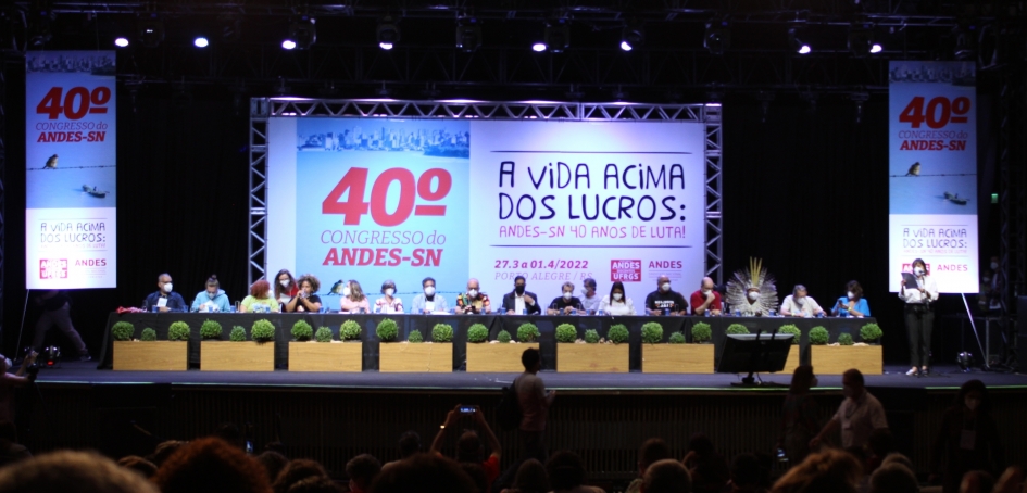 Vida acima dos lucros: 40º Congresso do ANDES-SN começa em Porto Alegre, expectativa é que seja o maior da história da entidade