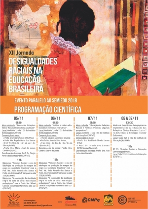 Convite: XII JORNADA DESIGUALDADES RACIAIS NA EDUCAÇÃO BRASILEIRA