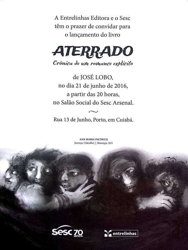 Convite: Lançamento do livro &quot;Aterrado - crônica de um romance explícito&quot;