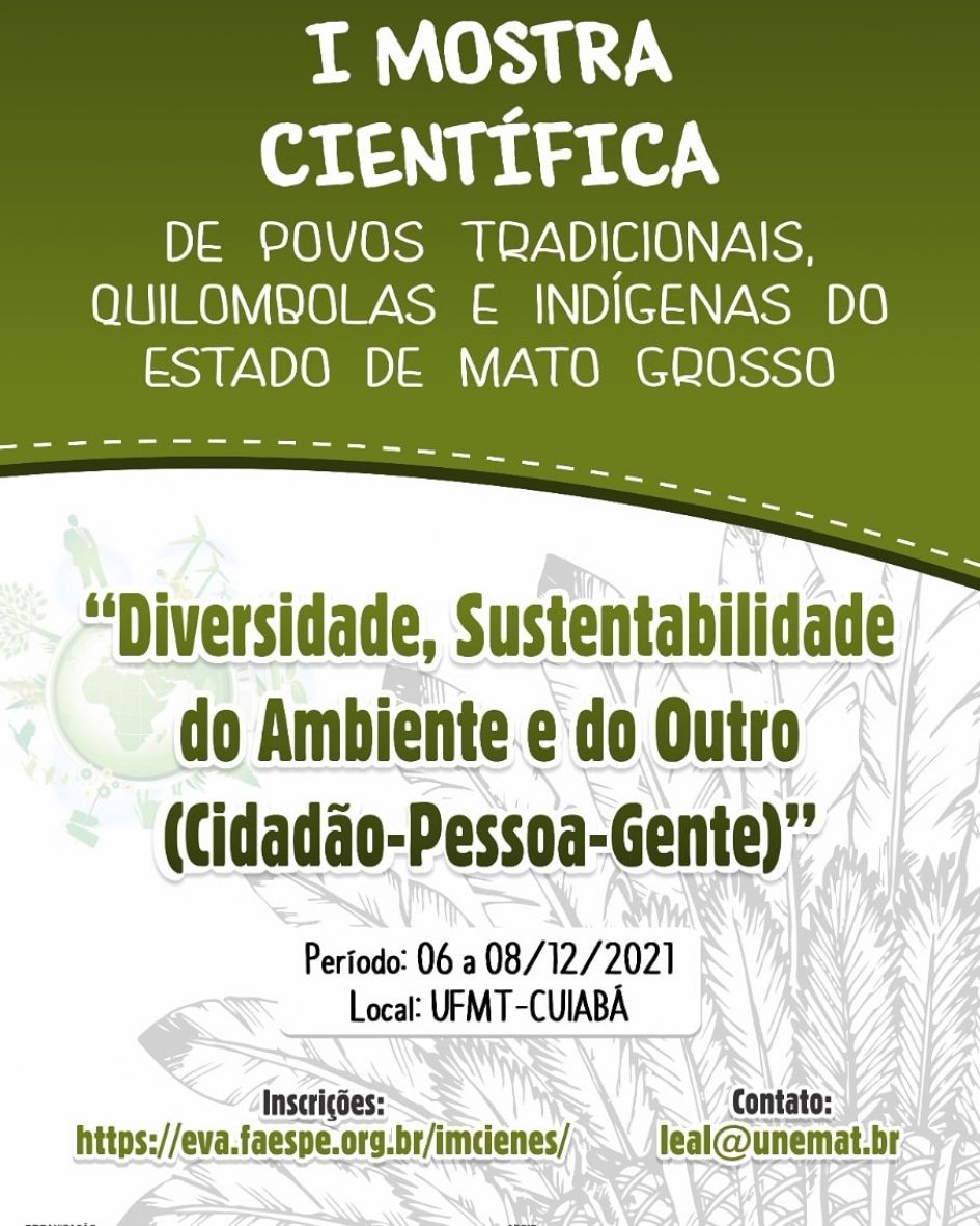 Cuiabá recebe 1ª Mostra Científica de Povos Tradicionais, Quilombolas e Indígenas de MT