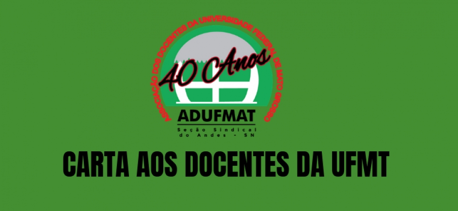 CARTA AOS DOCENTES DA UFMT