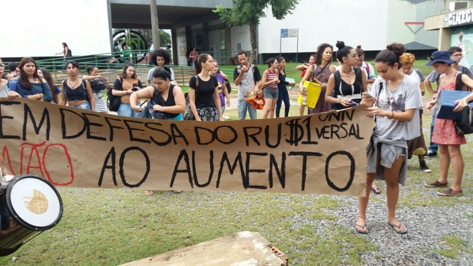 Quinta-feira é marcada por protestos na UFMT contra aumento no Restaurante Universitário