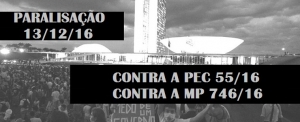 Docentes da UFMT paralisam as atividades nessa terça-feira, 13/12, em repúdio à PEC 55 e à MP 746/16