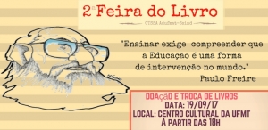 2ª Feira do Livro do GTSSA/Adufmat-Ssind terá apresentações culturais e lançamento de livro nessa terça-feira, 19/9