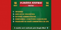 CONVOCAÇÃO PARA PLENÁRIA ONLINE DA ADUFMAT-SSIND - 18/08/2020, ÀS 14H