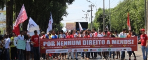 Em Cuiabá, servidores voltam às ruas contra as políticas dos governos federal e estadual rumo à construção da Greve Geral