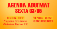 Nesta sexta-feira, 03/05, Adufmat-Ssind realiza reuniões sobre Unimed e Programa Enfrentamento à Violência de Gênero na UFMT