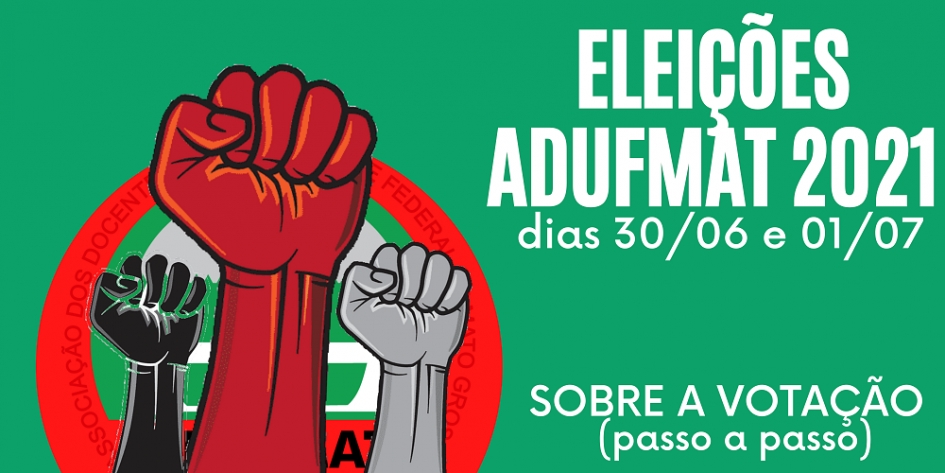 ELEIÇÕES ADUFMAT 2021 - SOBRE A VOTAÇÃO (PASSO A PASSO)