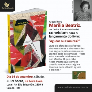 CONVITE - Professora Marília Beatriz lança livro de poesias no sábado, 14/09