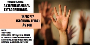 EDITAL DE CONVOCAÇÃO PARA ASSEMBLEIA GERAL EXTRAORDINÁRIA - 13/02/17 às 14h