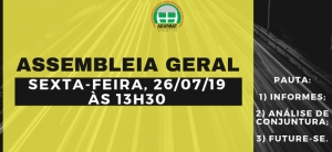 EDITAL DE CONVOCAÇÃO ASSEMBLEIA GERAL ORDINÁRIA DA ADUFMAT- Ssind - sexta-feira, 26/07/19, às 13h30